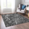 Piper Looms Chantille Lines ACN628 Charcoal Area Rug Lifestyle Image Feature