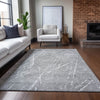 Piper Looms Chantille Lines ACN628 Gray Area Rug Lifestyle Image Feature