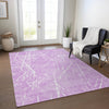 Piper Looms Chantille Lines ACN628 Lilac Area Rug Lifestyle Image Feature