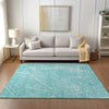 Piper Looms Chantille Lines ACN628 Teal Area Rug Lifestyle Image Feature