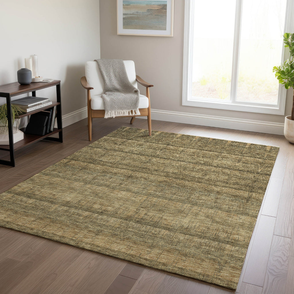 Piper Looms Chantille Stripes ACN629 Brown Area Rug Lifestyle Image Feature