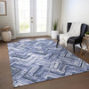 Piper Looms Chantille Modern ACN630 Blue Area Rug Lifestyle Image Feature