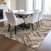 Piper Looms Chantille Modern ACN630 Brown Area Rug Lifestyle Image Feature