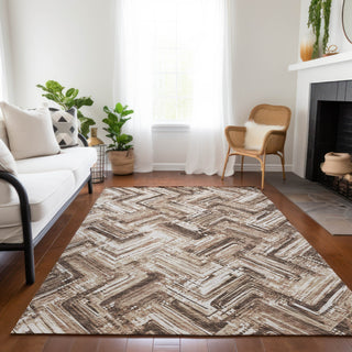 Piper Looms Chantille Modern ACN630 Brown Area Rug