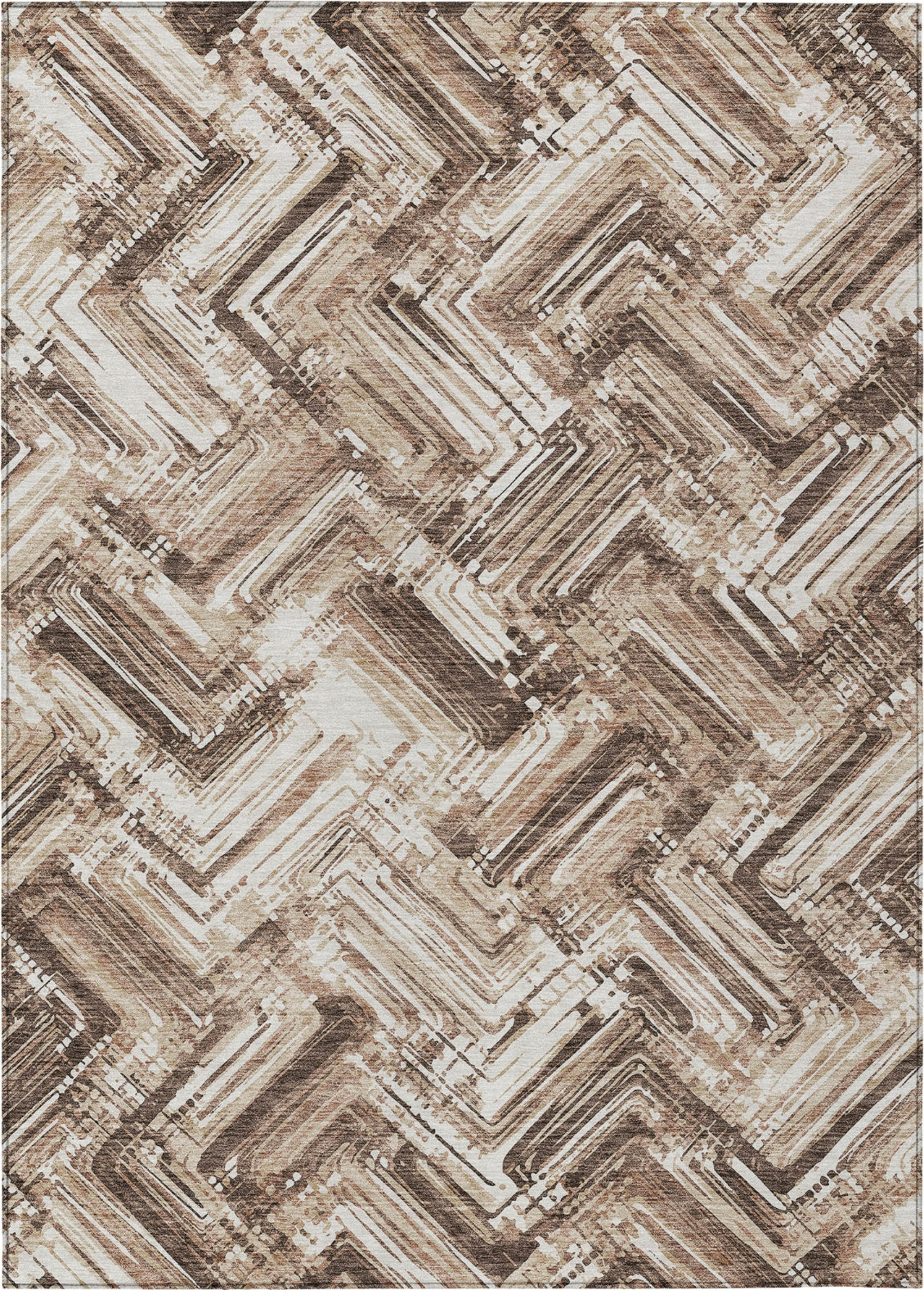 Piper Looms Chantille Modern ACN630 Brown Area Rug