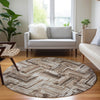 Piper Looms Chantille Modern ACN630 Brown Area Rug