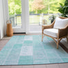 Piper Looms Chantille Patchwork ACN631 Aqua Area Rug