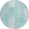 Piper Looms Chantille Patchwork ACN631 Aqua Area Rug