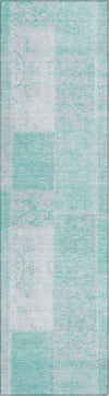 Piper Looms Chantille Patchwork ACN631 Aqua Area Rug