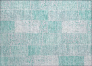 Piper Looms Chantille Patchwork ACN631 Aqua Area Rug