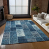 Piper Looms Chantille Patchwork ACN631 Blue Area Rug