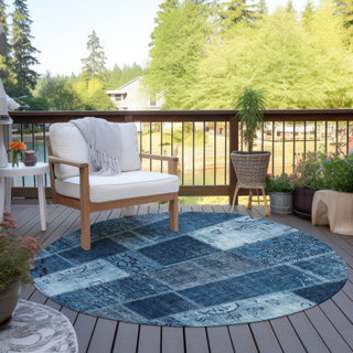 Piper Looms Chantille Patchwork ACN631 Blue Area Rug