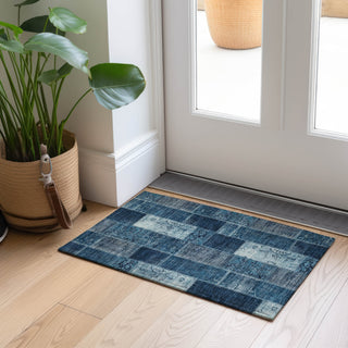 Piper Looms Chantille Patchwork ACN631 Blue Area Rug