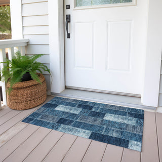 Piper Looms Chantille Patchwork ACN631 Blue Area Rug