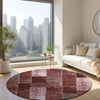 Piper Looms Chantille Patchwork ACN631 Burgundy Area Rug