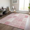 Piper Looms Chantille Patchwork ACN631 Pink Area Rug Lifestyle Image Feature