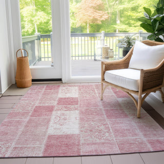 Piper Looms Chantille Patchwork ACN631 Pink Area Rug