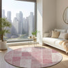 Piper Looms Chantille Patchwork ACN631 Pink Area Rug