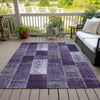 Piper Looms Chantille Patchwork ACN631 Purple Area Rug