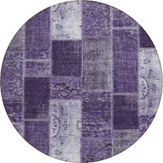 Piper Looms Chantille Patchwork ACN631 Purple Area Rug