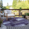 Piper Looms Chantille Patchwork ACN631 Purple Area Rug