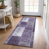 Piper Looms Chantille Patchwork ACN631 Purple Area Rug