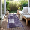 Piper Looms Chantille Patchwork ACN631 Purple Area Rug