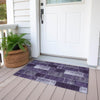 Piper Looms Chantille Patchwork ACN631 Purple Area Rug
