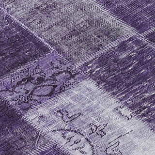 Piper Looms Chantille Patchwork ACN631 Purple Area Rug