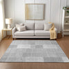 Piper Looms Chantille Patchwork ACN631 Silver Area Rug Lifestyle Image Feature