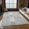 Piper Looms Chantille Patchwork ACN631 Silver Area Rug