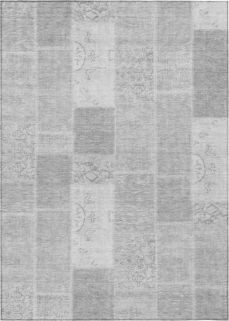 Piper Looms Chantille Patchwork ACN631 Silver Area Rug