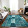 Piper Looms Chantille Patchwork ACN631 Teal Area Rug