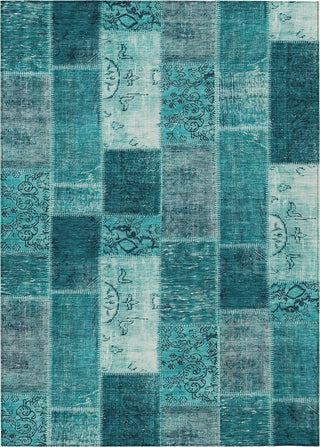 Piper Looms Chantille Patchwork ACN631 Teal Area Rug