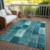 Piper Looms Chantille Patchwork ACN631 Teal Area Rug