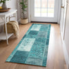 Piper Looms Chantille Patchwork ACN631 Teal Area Rug