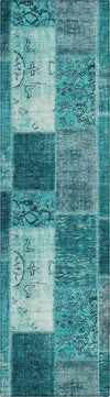 Piper Looms Chantille Patchwork ACN631 Teal Area Rug