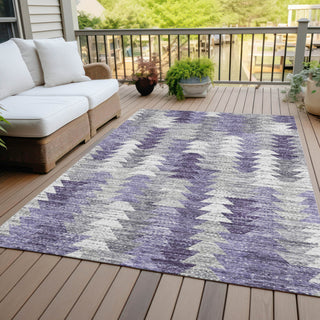 Piper Looms Chantille Modern ACN632 Purple Area Rug