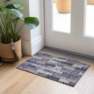 Piper Looms Chantille Modern ACN632 Purple Area Rug