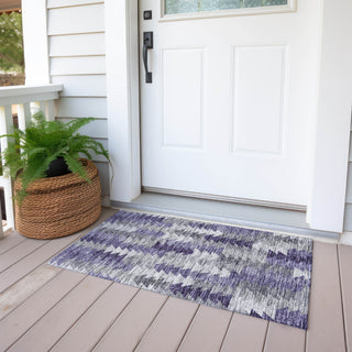 Piper Looms Chantille Modern ACN632 Purple Area Rug