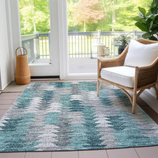 Piper Looms Chantille Modern ACN632 Teal Area Rug