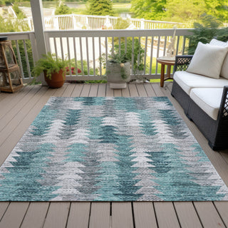 Piper Looms Chantille Modern ACN632 Teal Area Rug