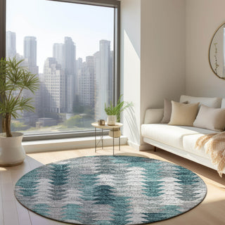 Piper Looms Chantille Modern ACN632 Teal Area Rug