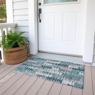 Piper Looms Chantille Modern ACN632 Teal Area Rug