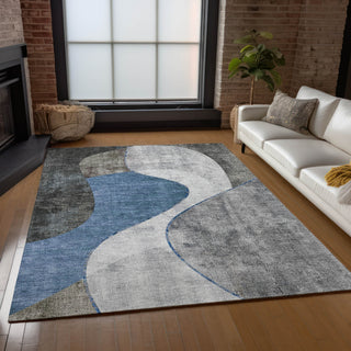 Piper Looms Chantille Art Deco ACN633 Blue Area Rug