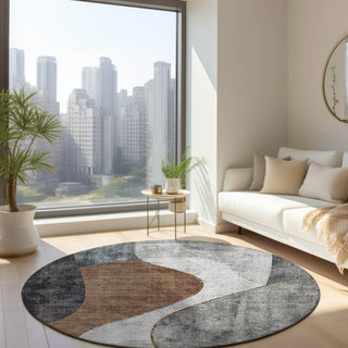 Piper Looms Chantille Art Deco ACN633 Gray Area Rug