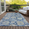 Piper Looms Chantille Floral ACN634 Blue Area Rug