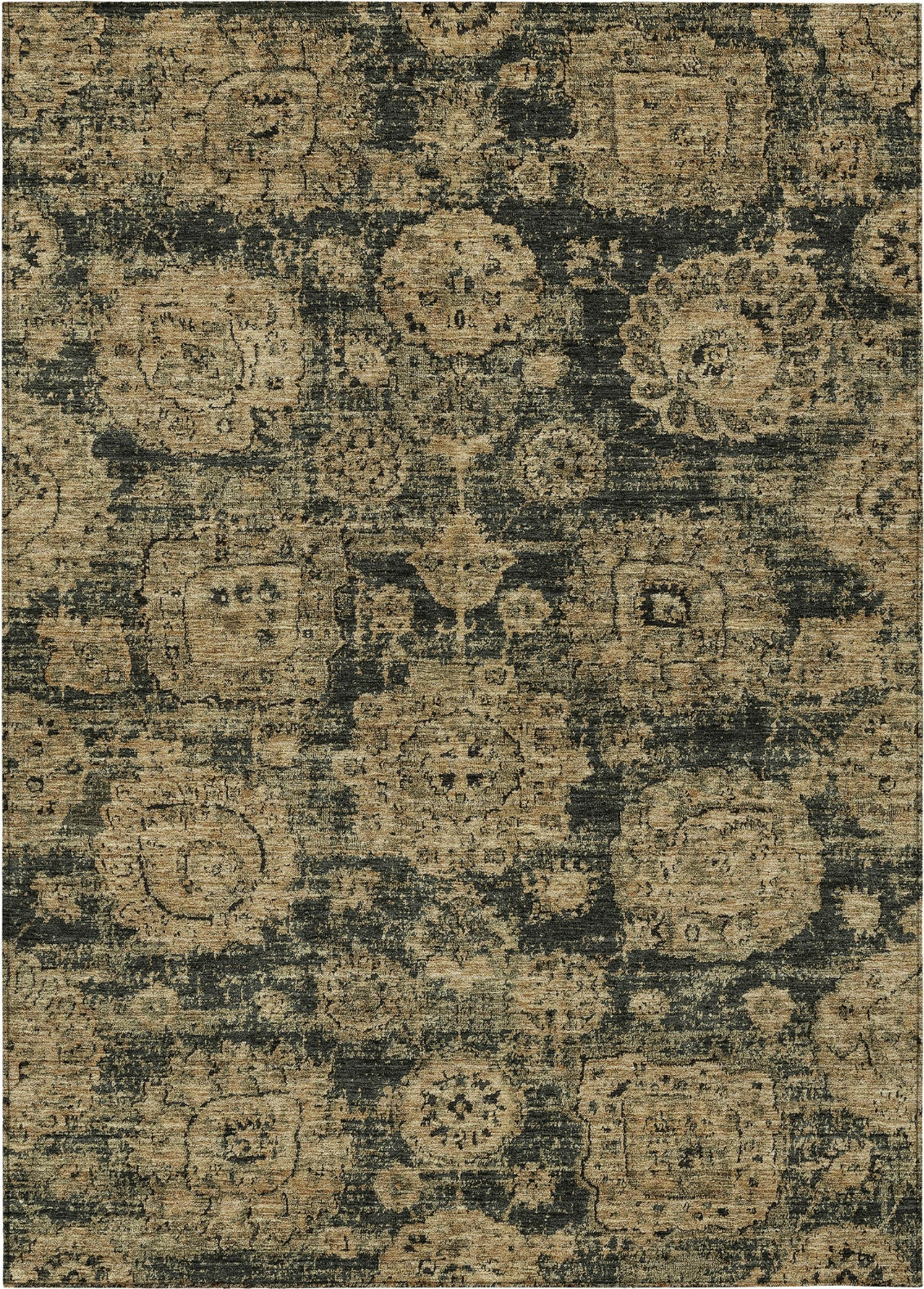 Piper Looms Chantille Floral ACN634 Chocolate Area Rug