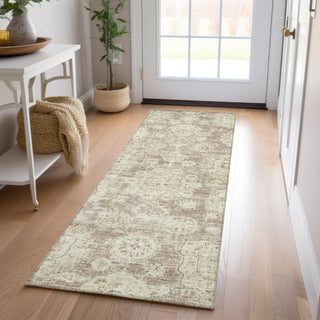 Piper Looms Chantille Floral ACN634 Mocha Area Rug