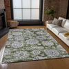 Piper Looms Chantille Floral ACN634 Olive Area Rug